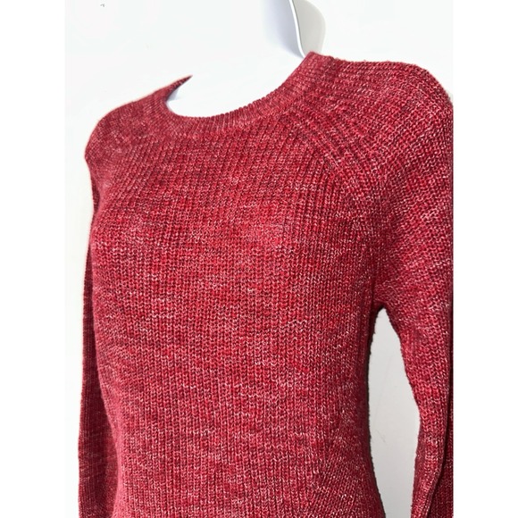 Cotton By Autumn Cashmere Tweed Distressed Scallop Shaker In Salsa Size S - Picture 6 of 11